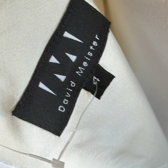 David Meister Black and White Graduating Stripe Silk Strapless Maxi Dress Size 4 - Picture 9 of 10